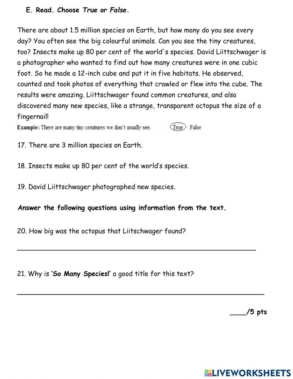 P5 English Unit 5 Control 