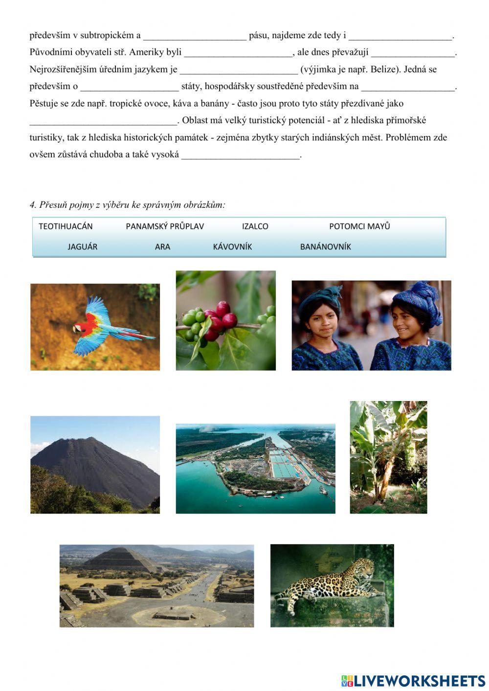 Střední Amerika - pevninská část