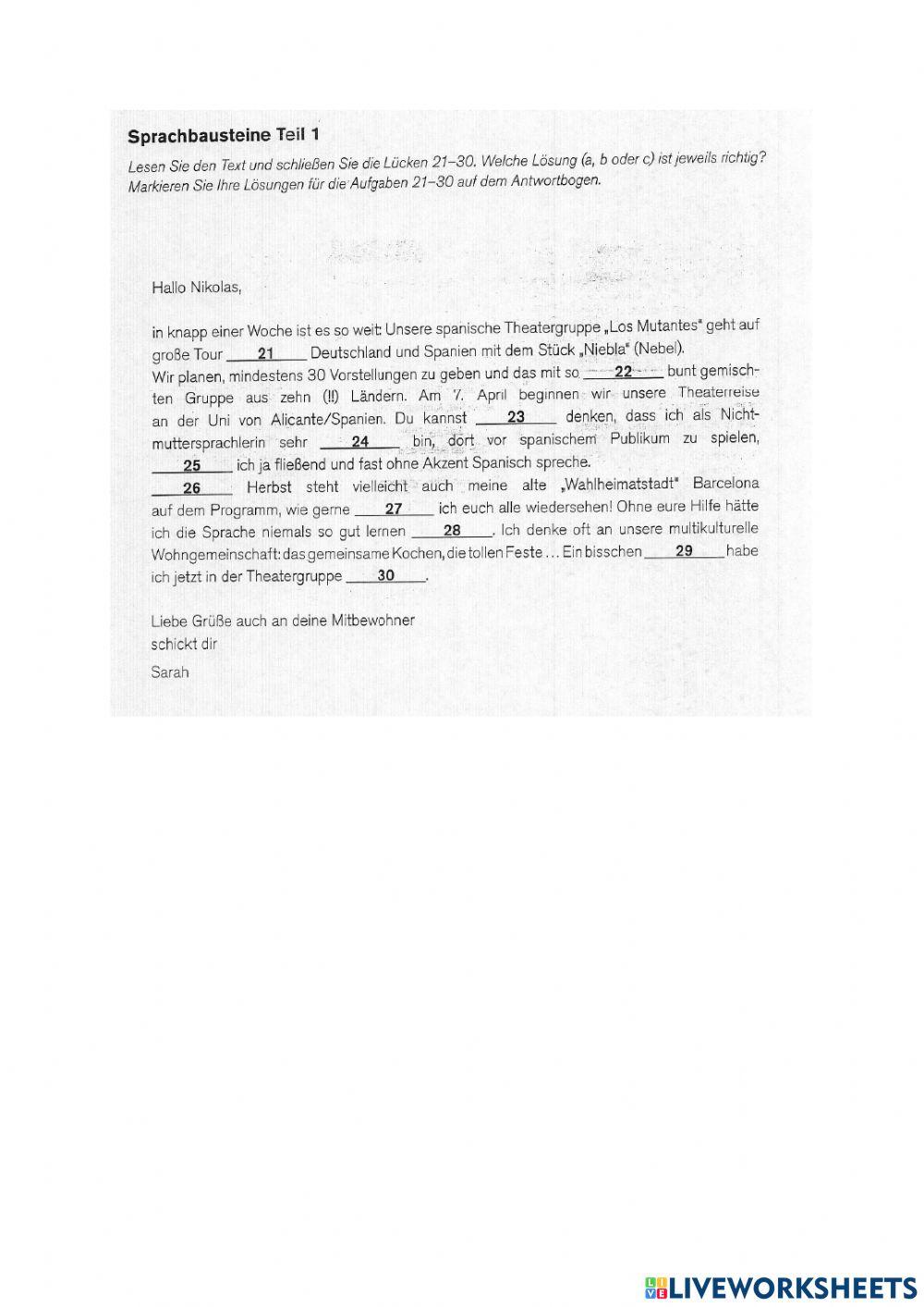 Telc B1 übungstest 6 Pdf TELC B1-Übungstest 6-Sprachbausteine 1-ohne Hilfe