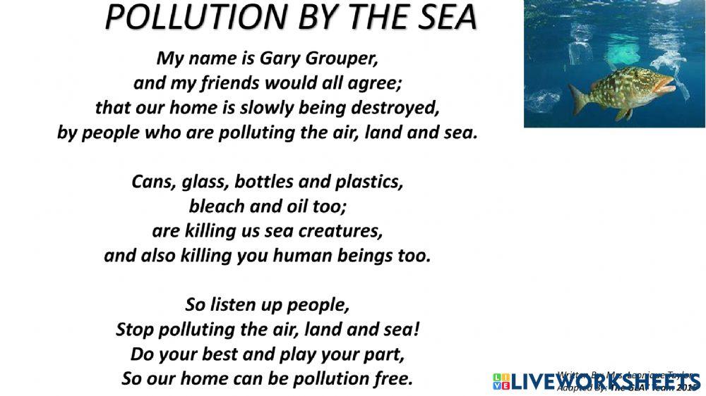 Pollution by the sea