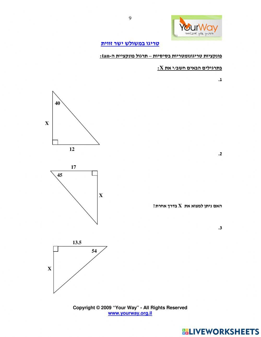 טריגונומטריה בסיס