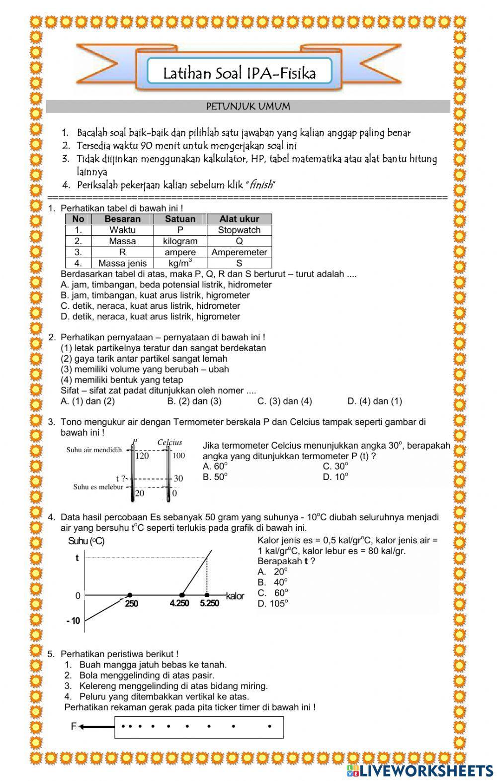Latihan soal fisika
