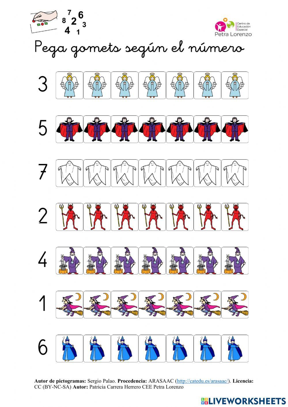 SA Carnaval. Seleccionar según número