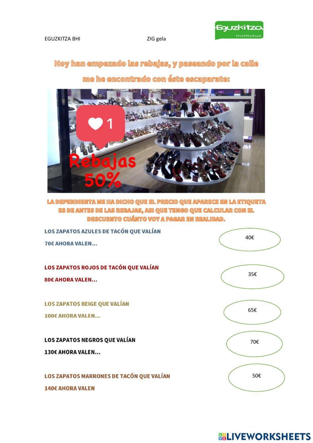 Porcentajes: compras