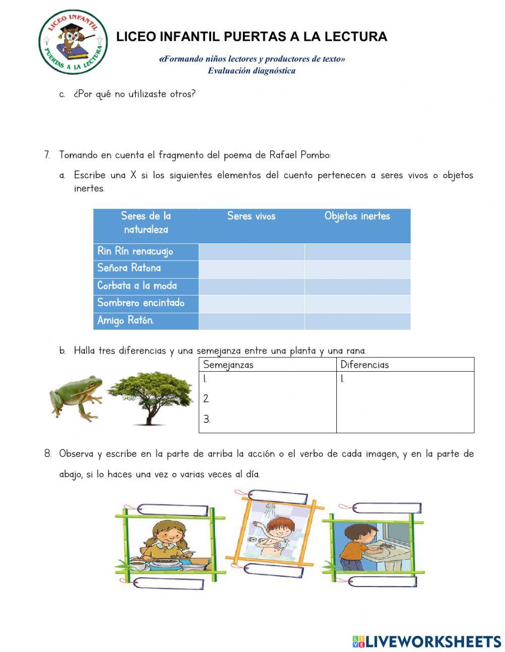 Evaluacion diagnóstica