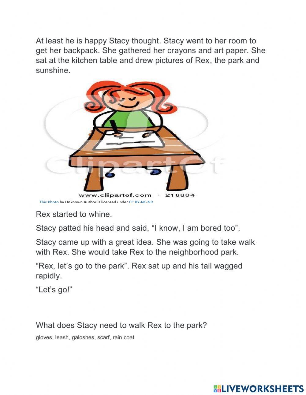 Stacy and Rex take a walk to the park