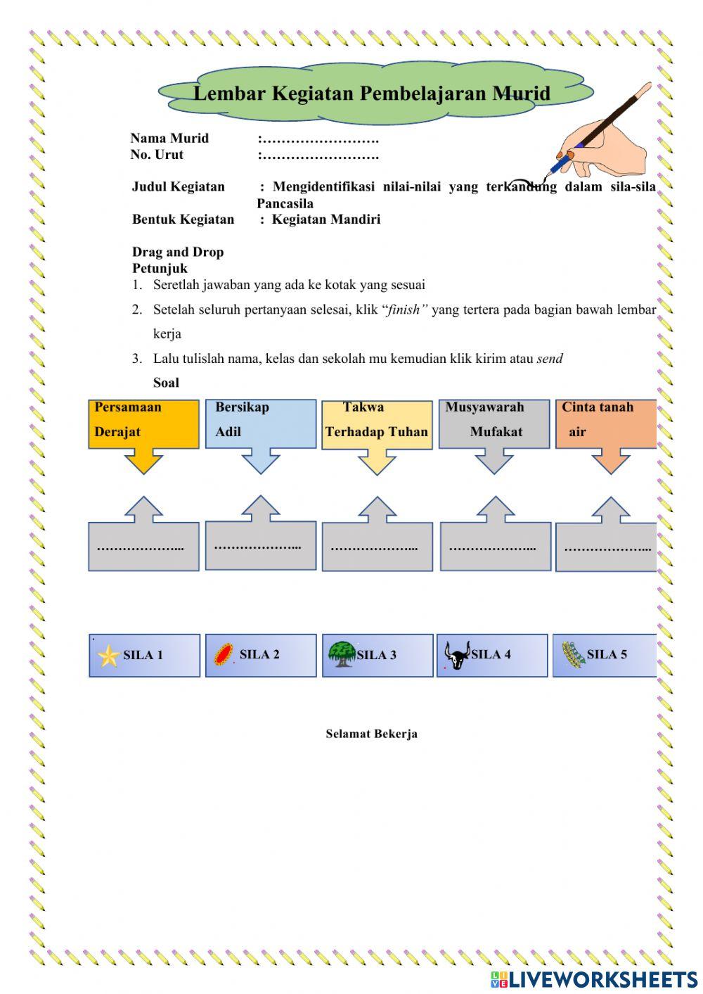 Lkpm nilai pancasila