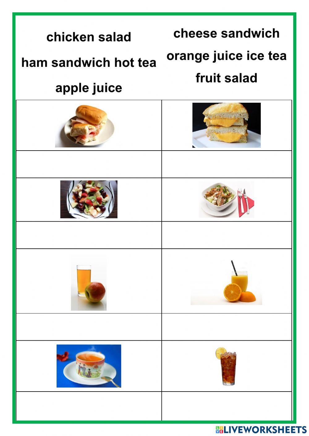 Food and drink - easy