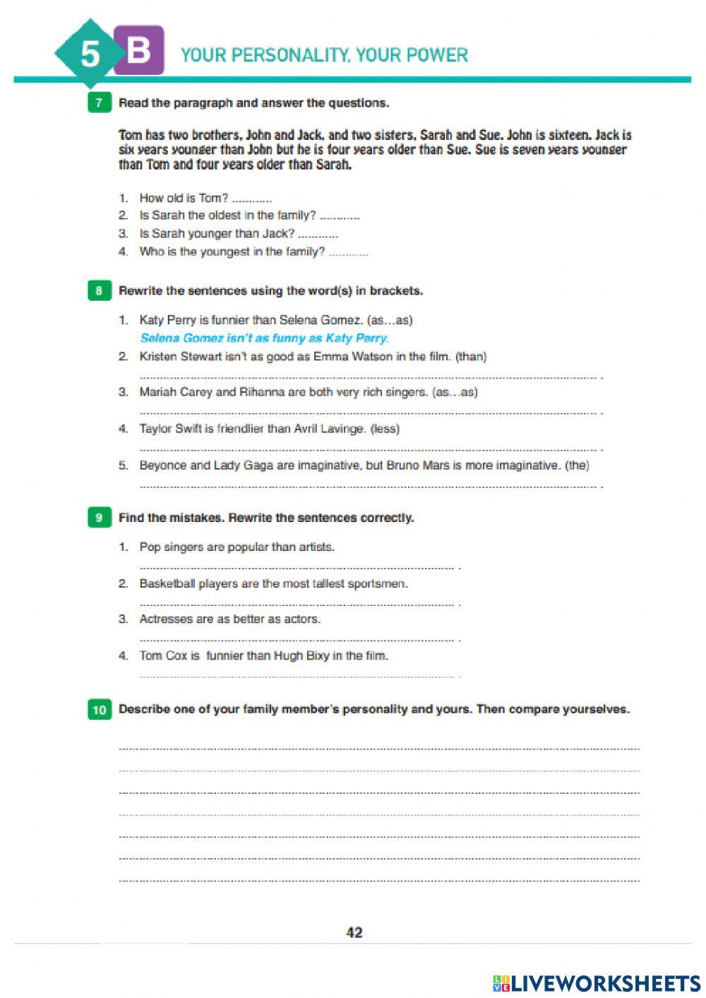 Teenwise workbook part 5B