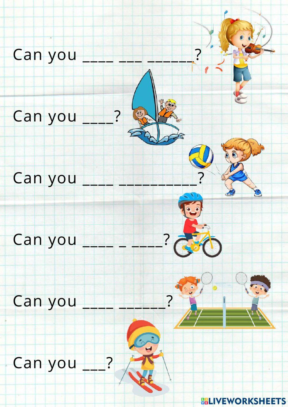 Sports and musical instruments