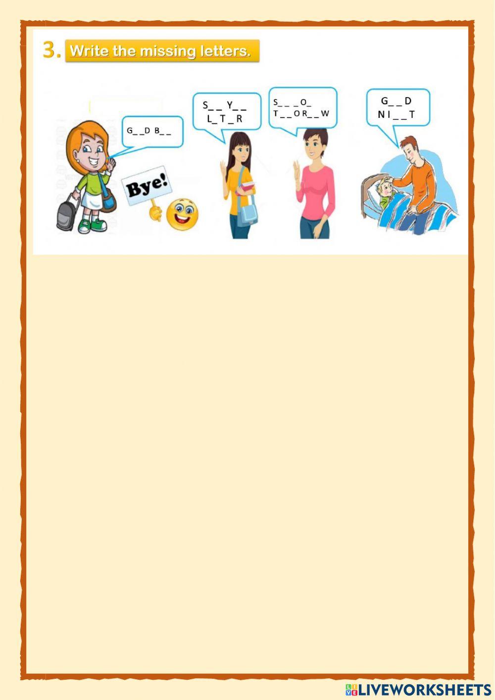 Greetings & farewells