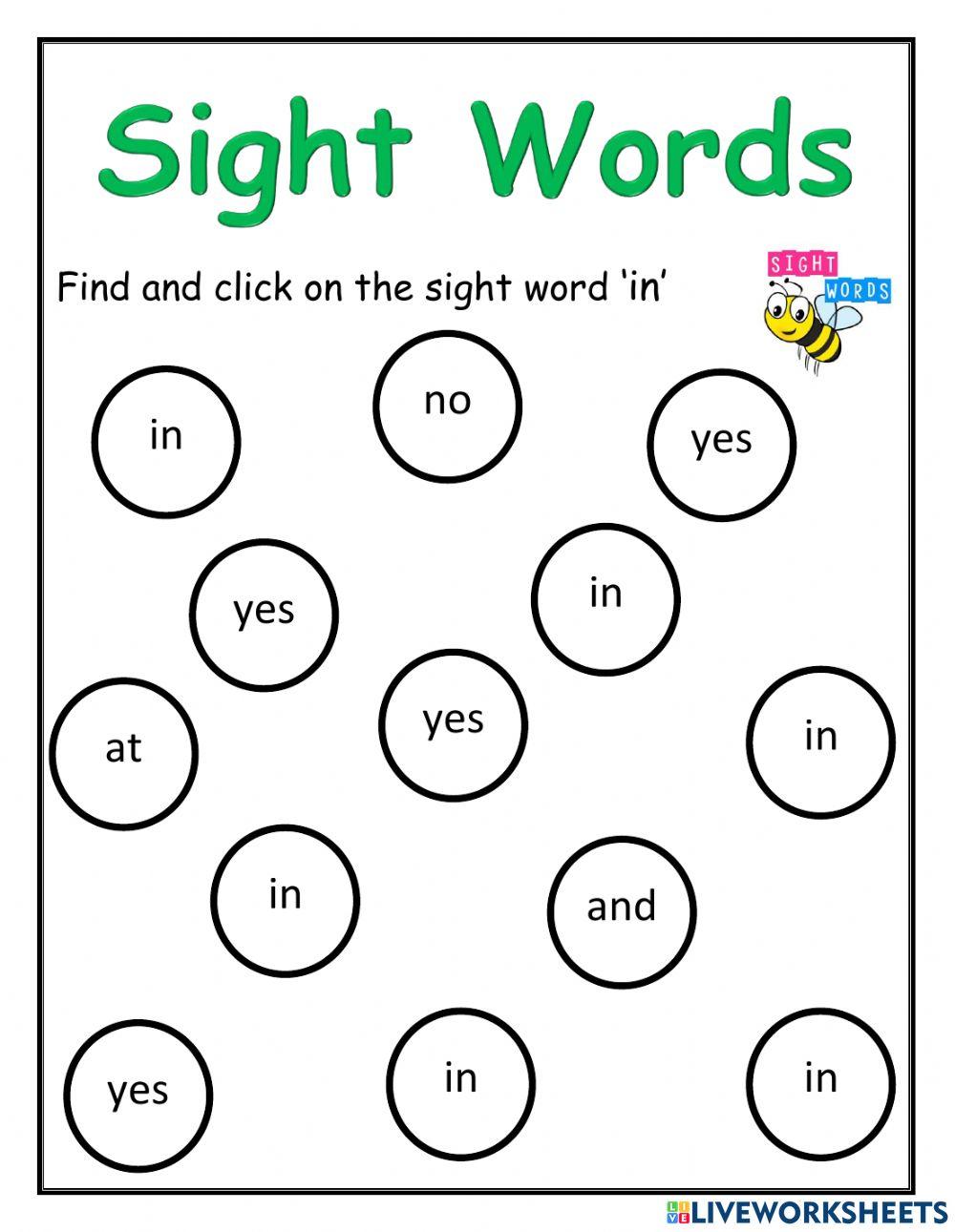 Sight Word In