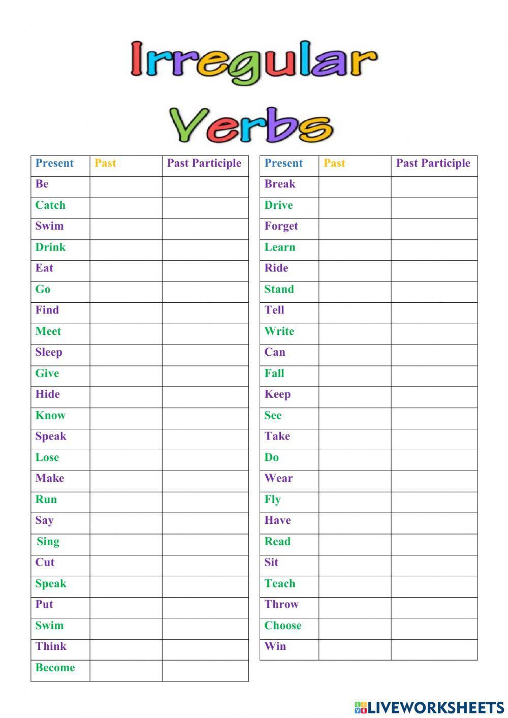 Irregular Verbs