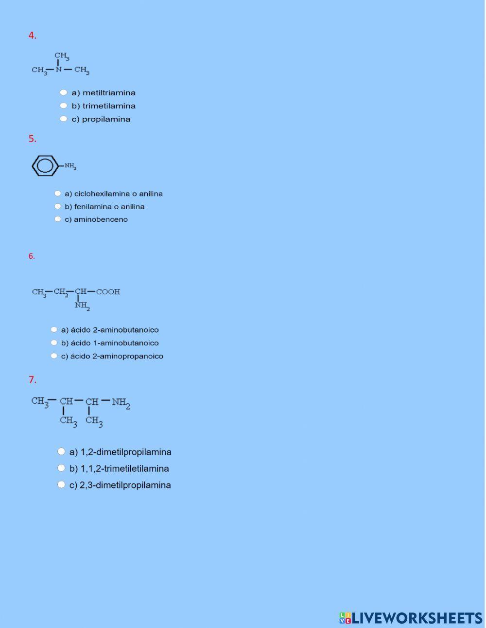 Compuestos orgánicos nitrogenados- AMINAS