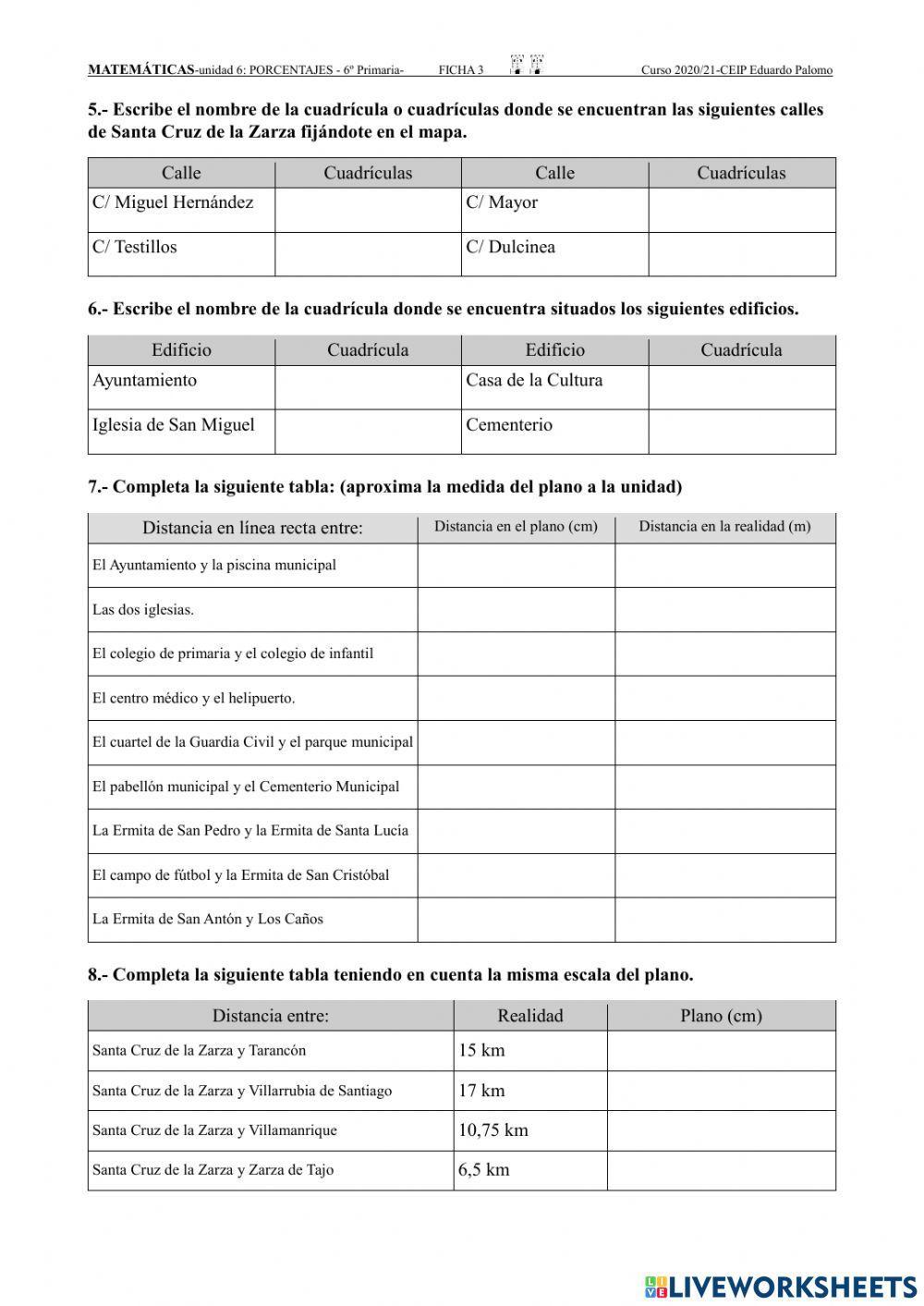 Interpreto el plano de mi localidad