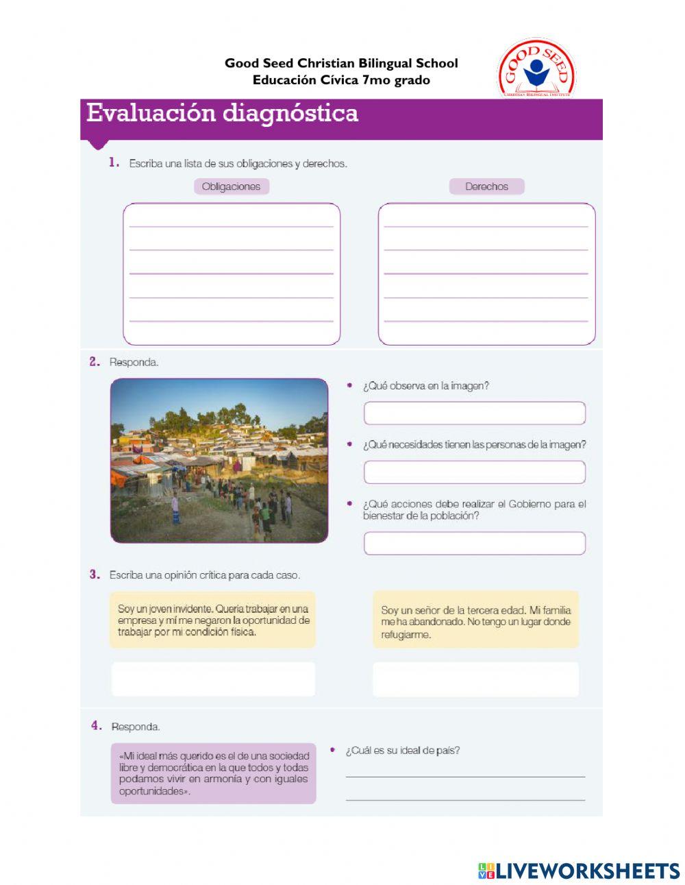 Evaluación diagnóstica U3