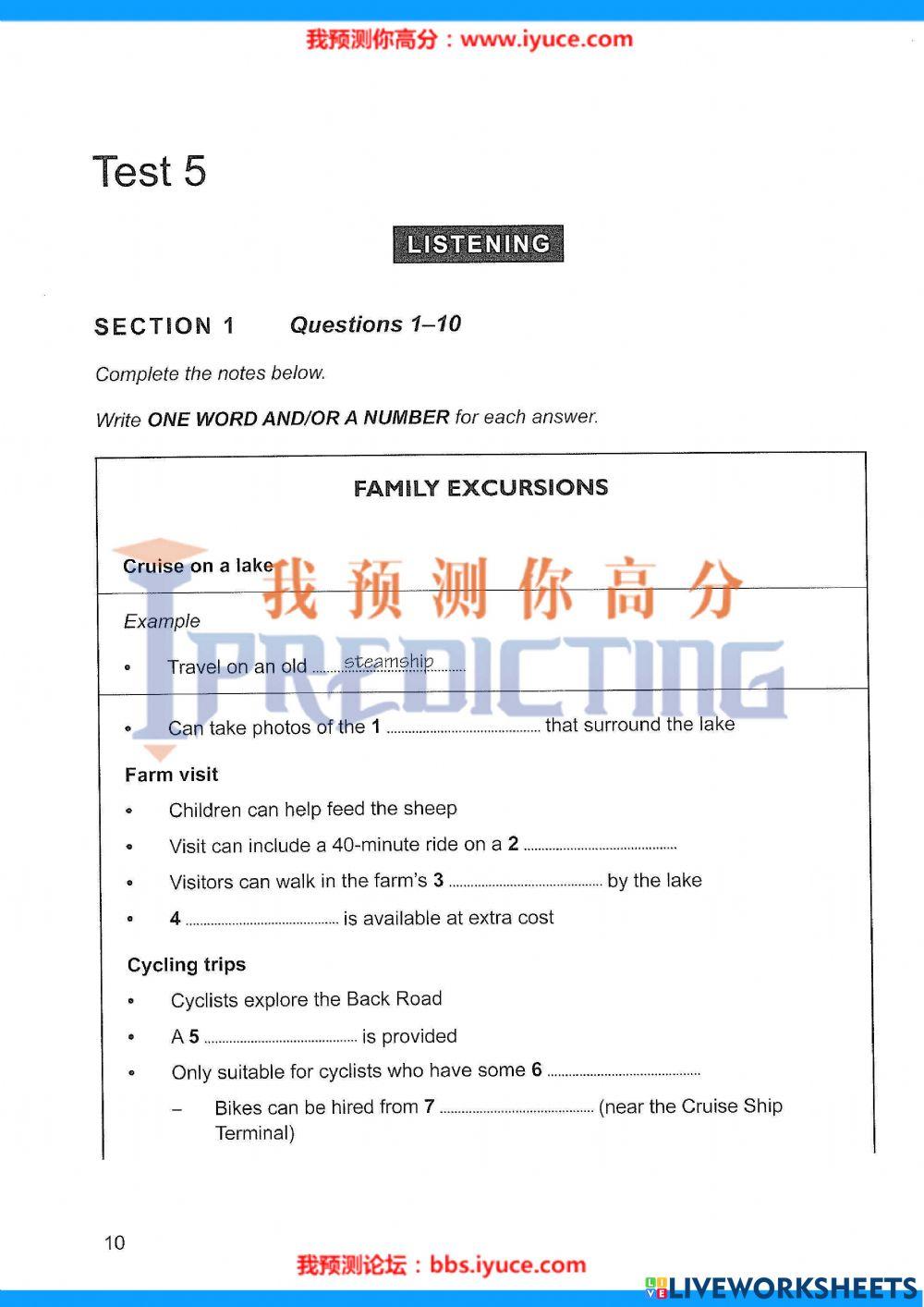 Ielts 12 - Test 5 - Listening