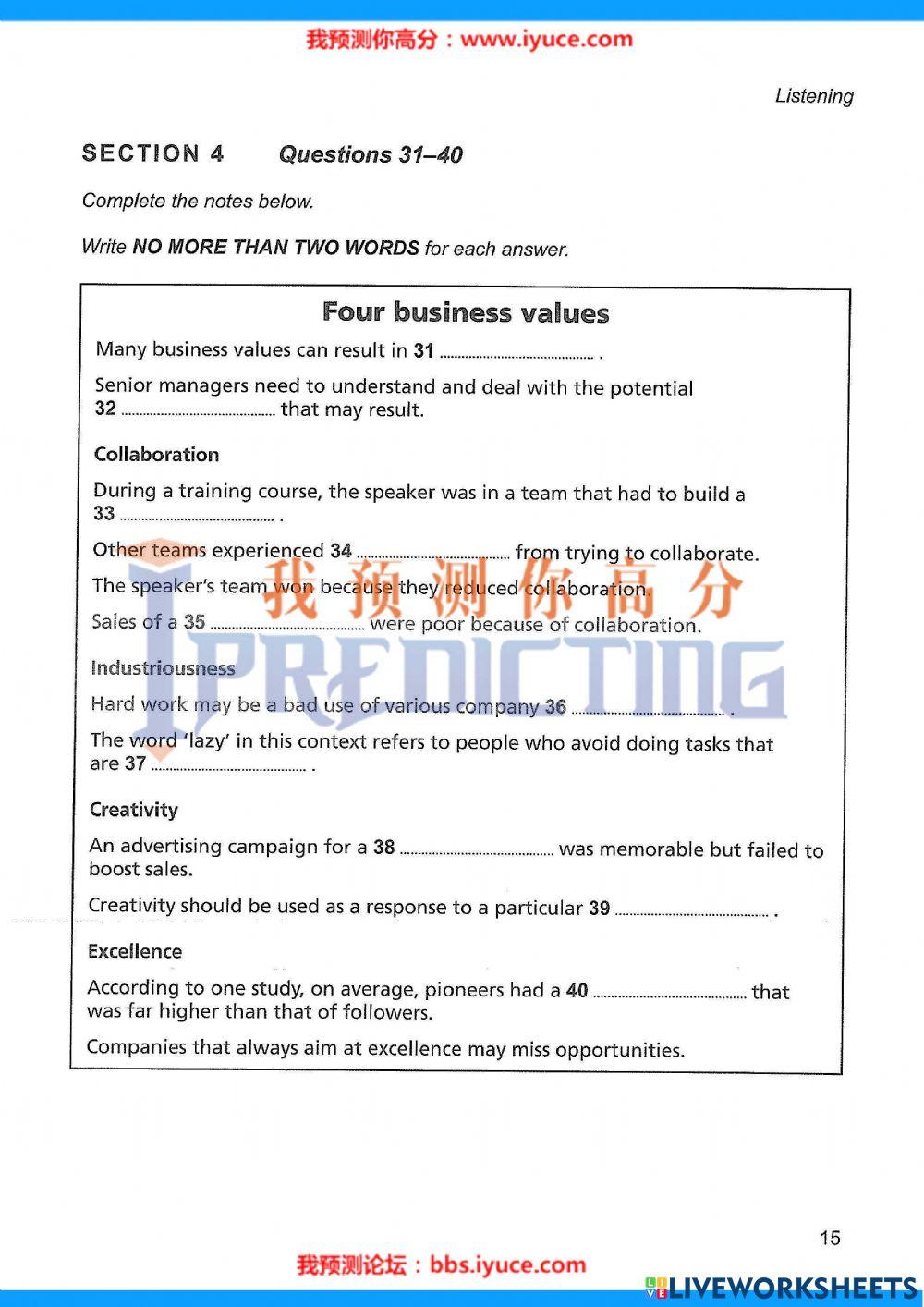 Ielts 12 - Test 5 - Listening