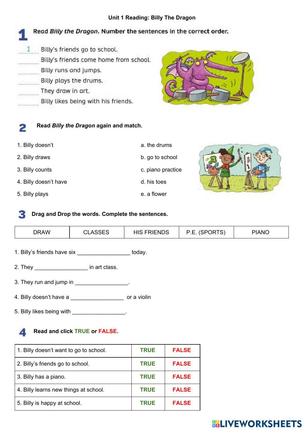 Reading: Billy the Dragon