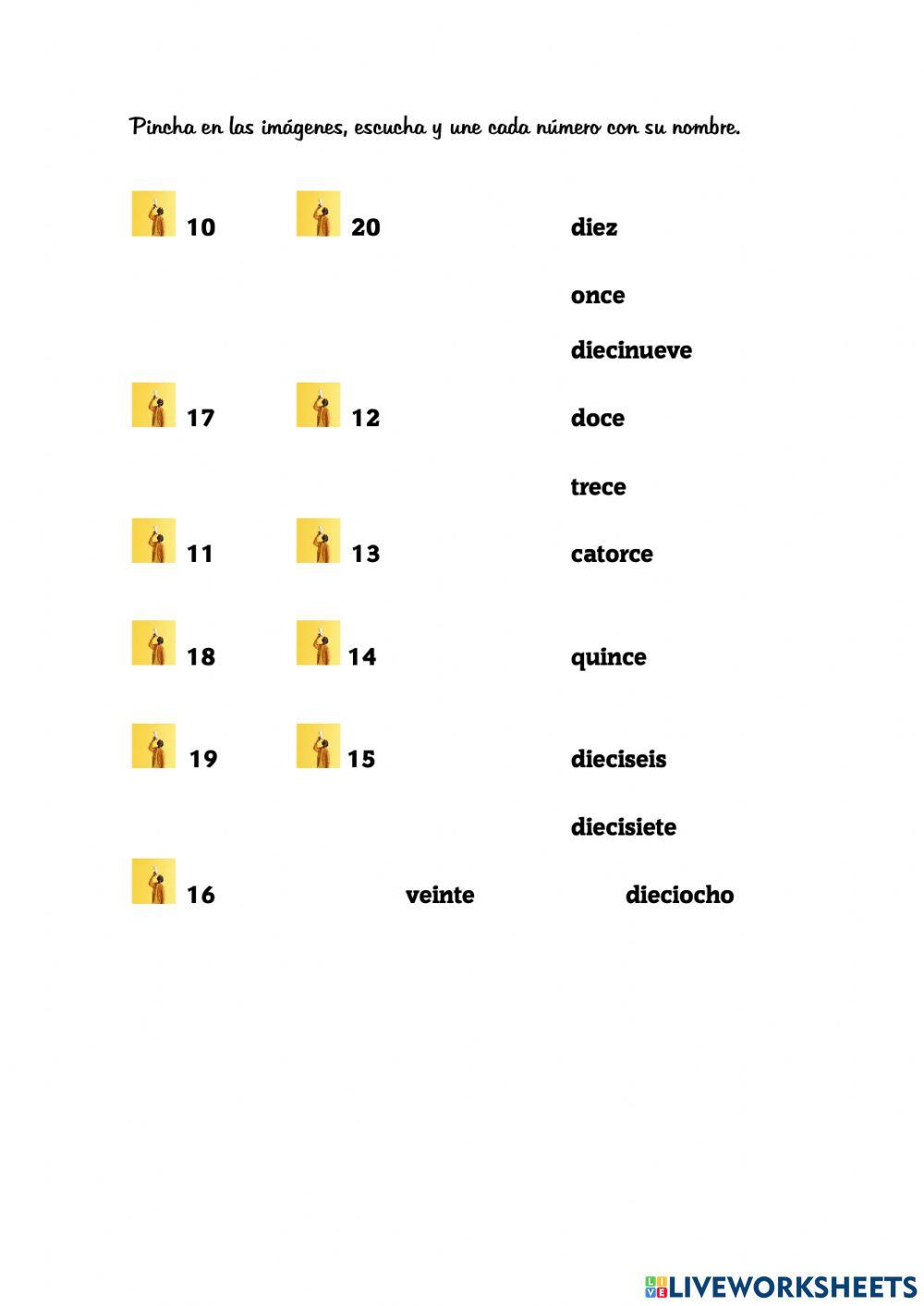 Números del 10 al 20