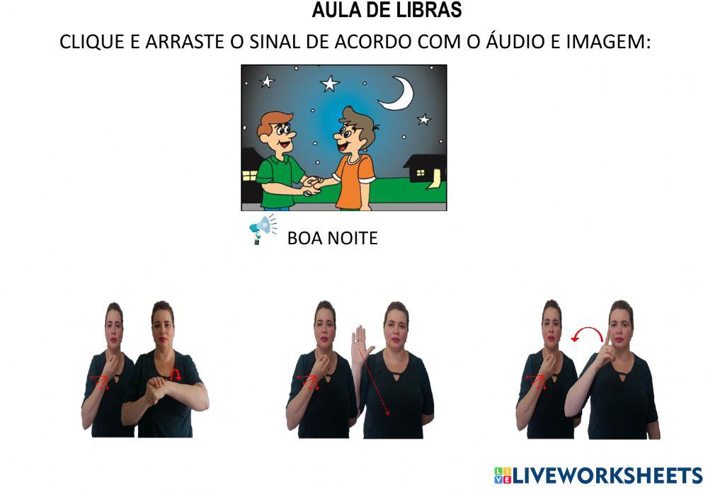 Saudações em libras