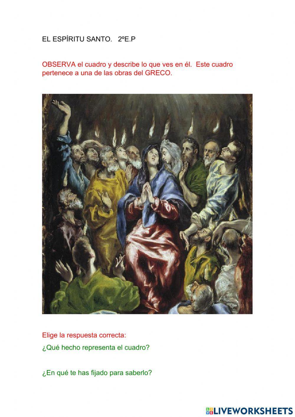 EL ESPÍRITU SANTO.  2ºE.P