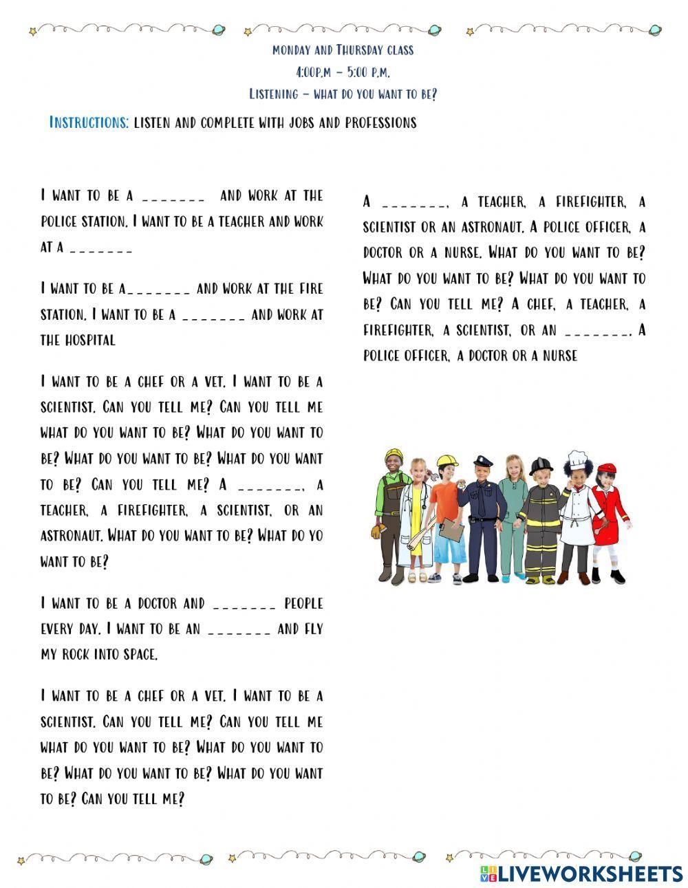 What do you want to be?