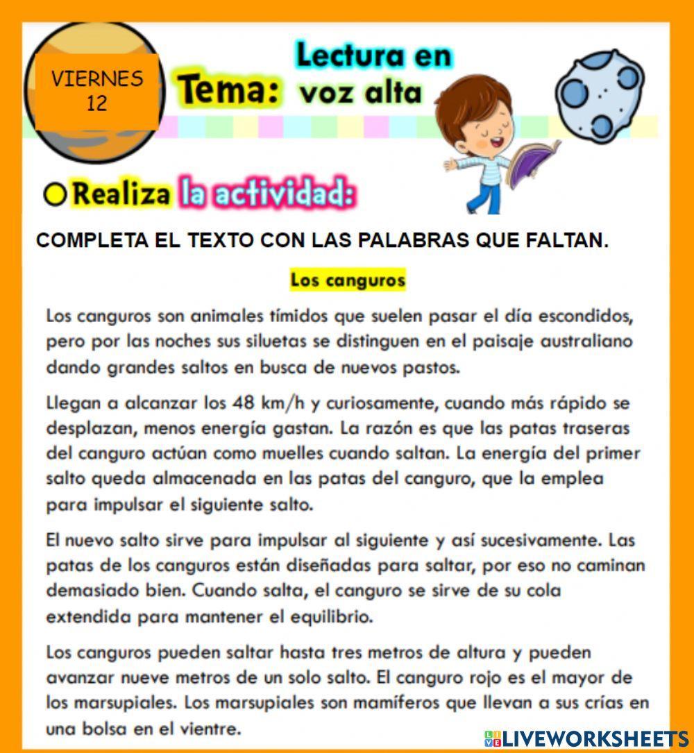 Lectura de comprensión