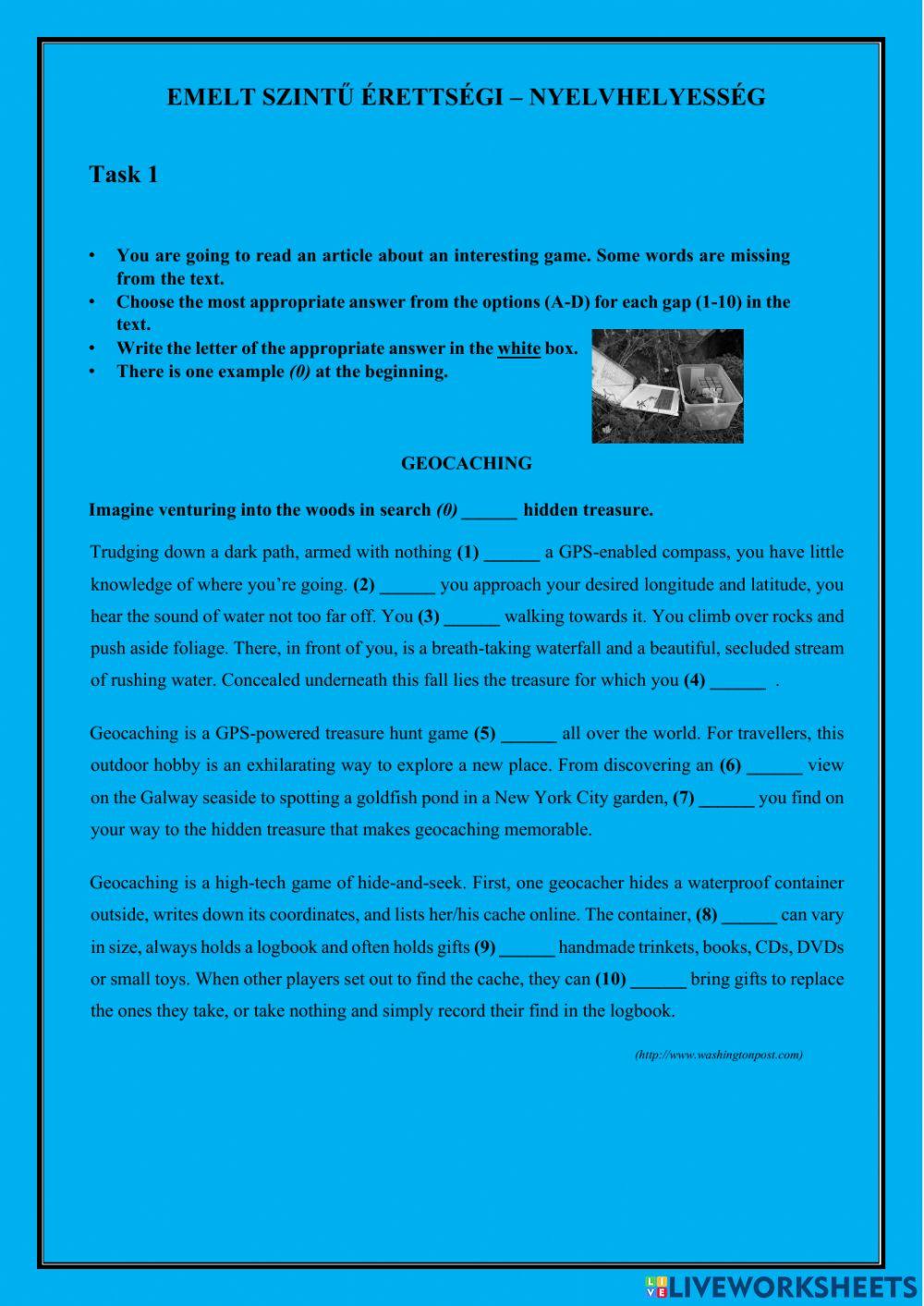 Emelt szintű érettségi - Nyelvhelyesség 