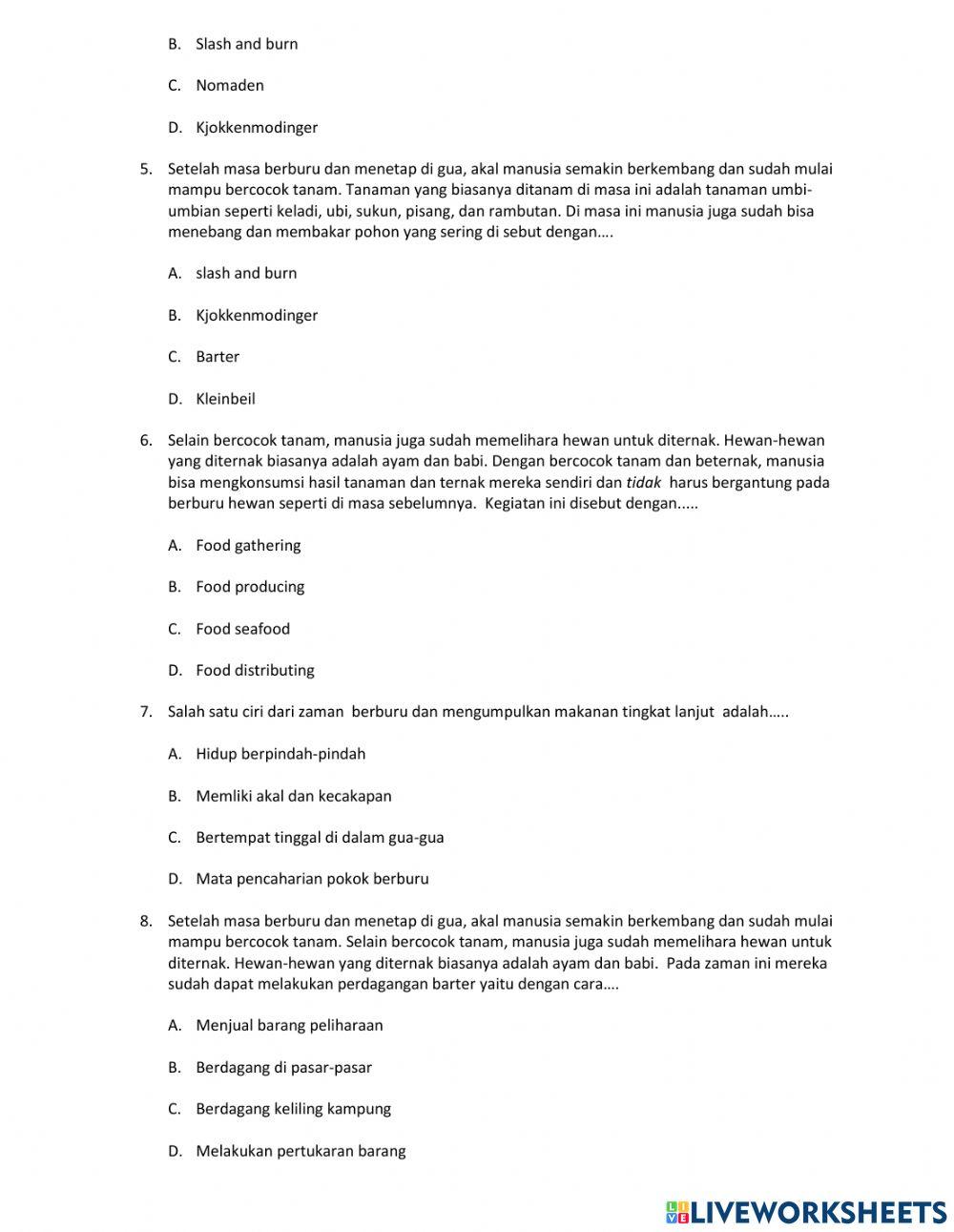 Masa Praaksara ditinjau dari aspek ekonomi