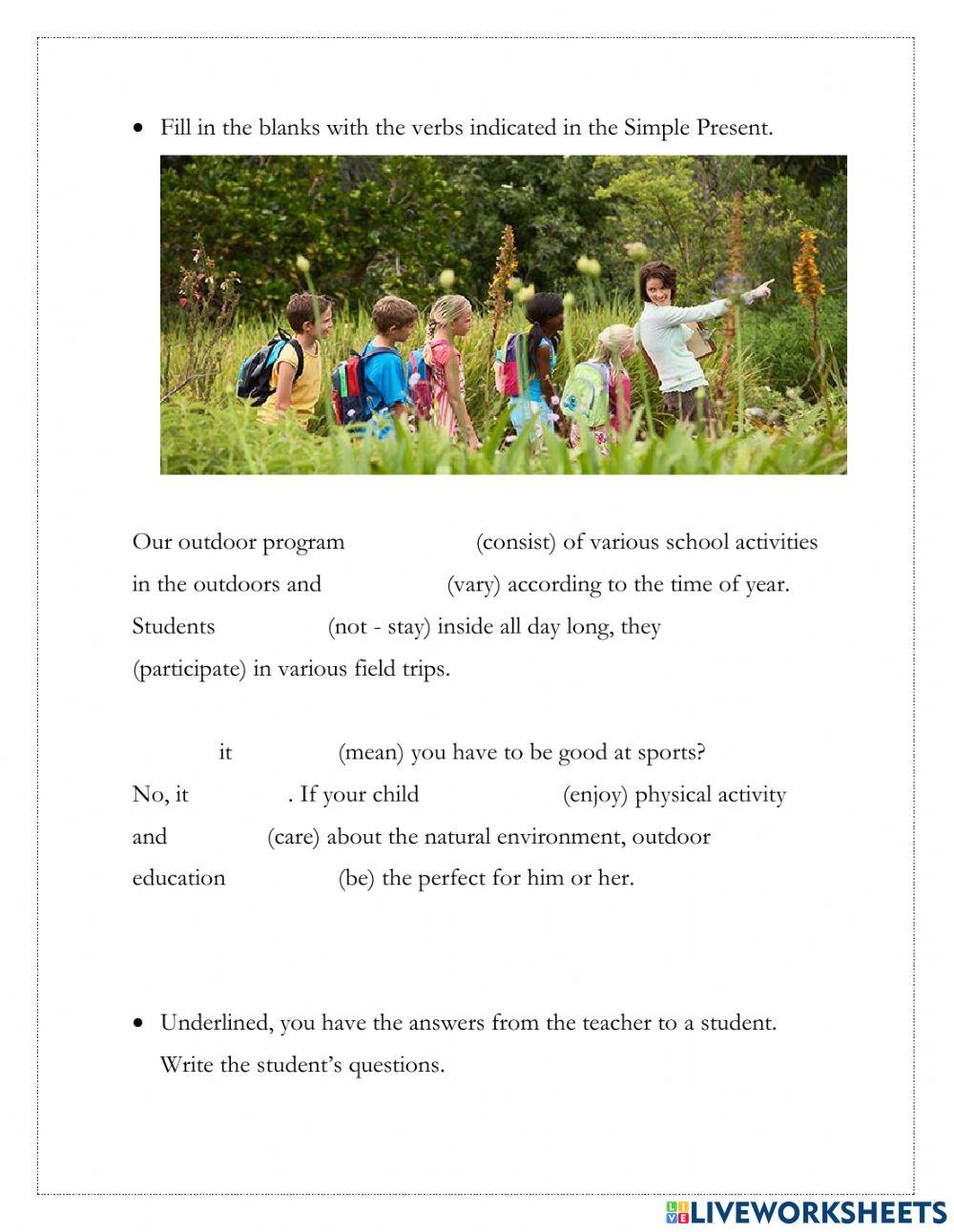 Simple Present and WH- questions