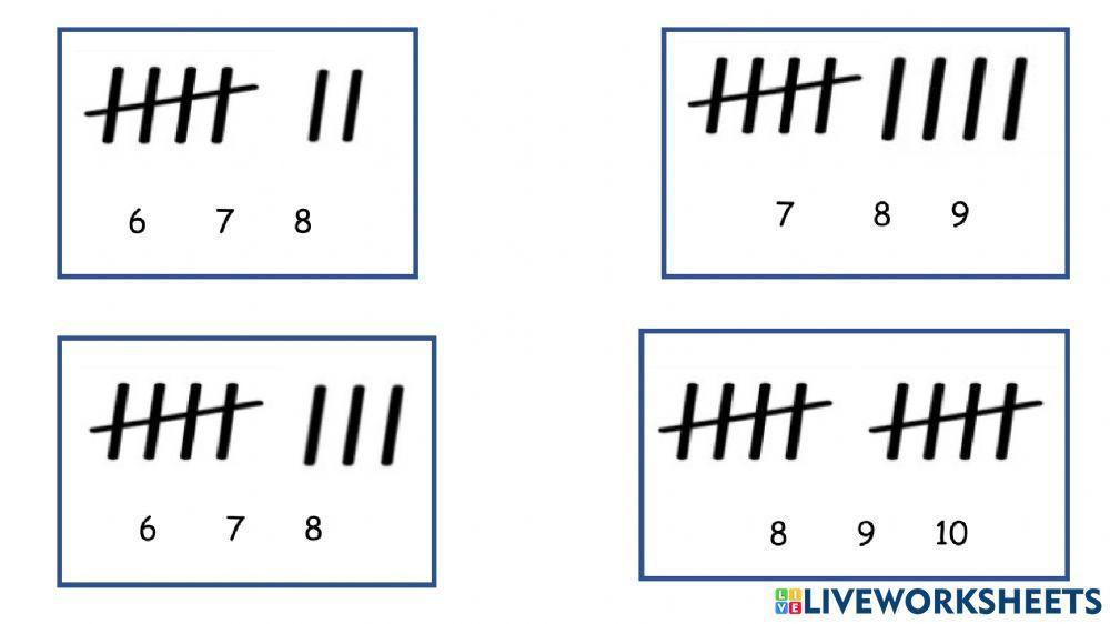 Tally Marks 1-12