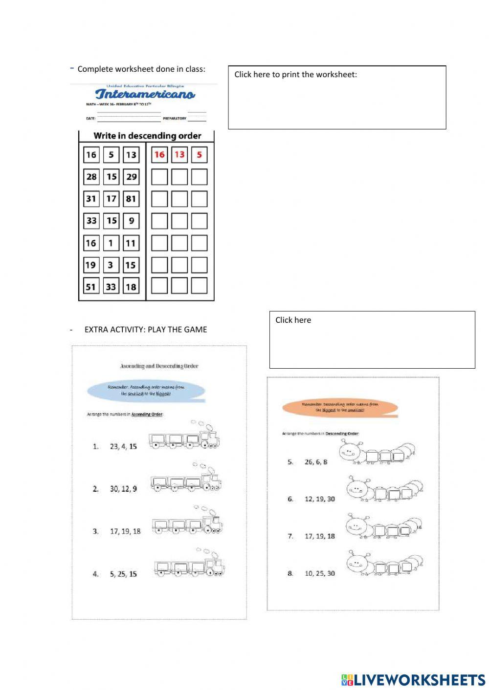 Weekly activities - Preparatory -Week 37