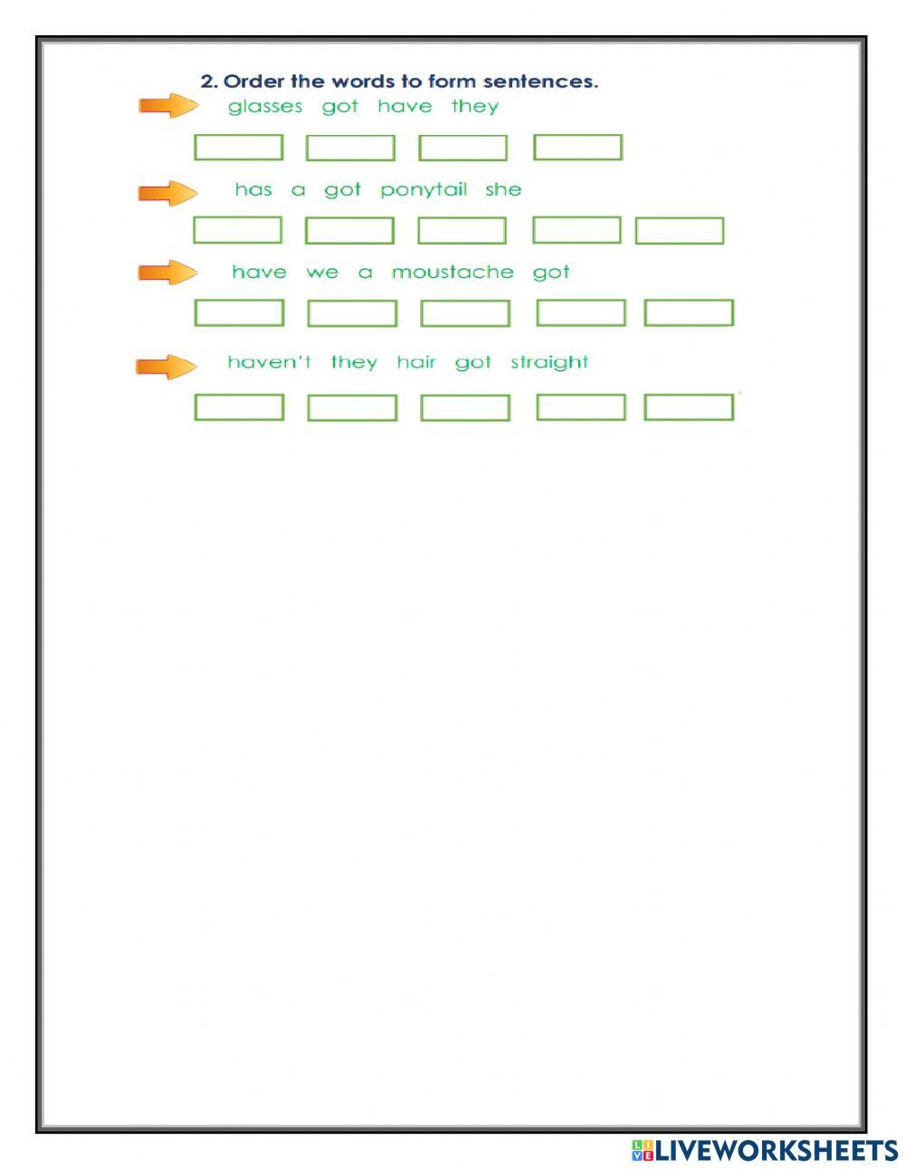 Grammar activity - unit 1