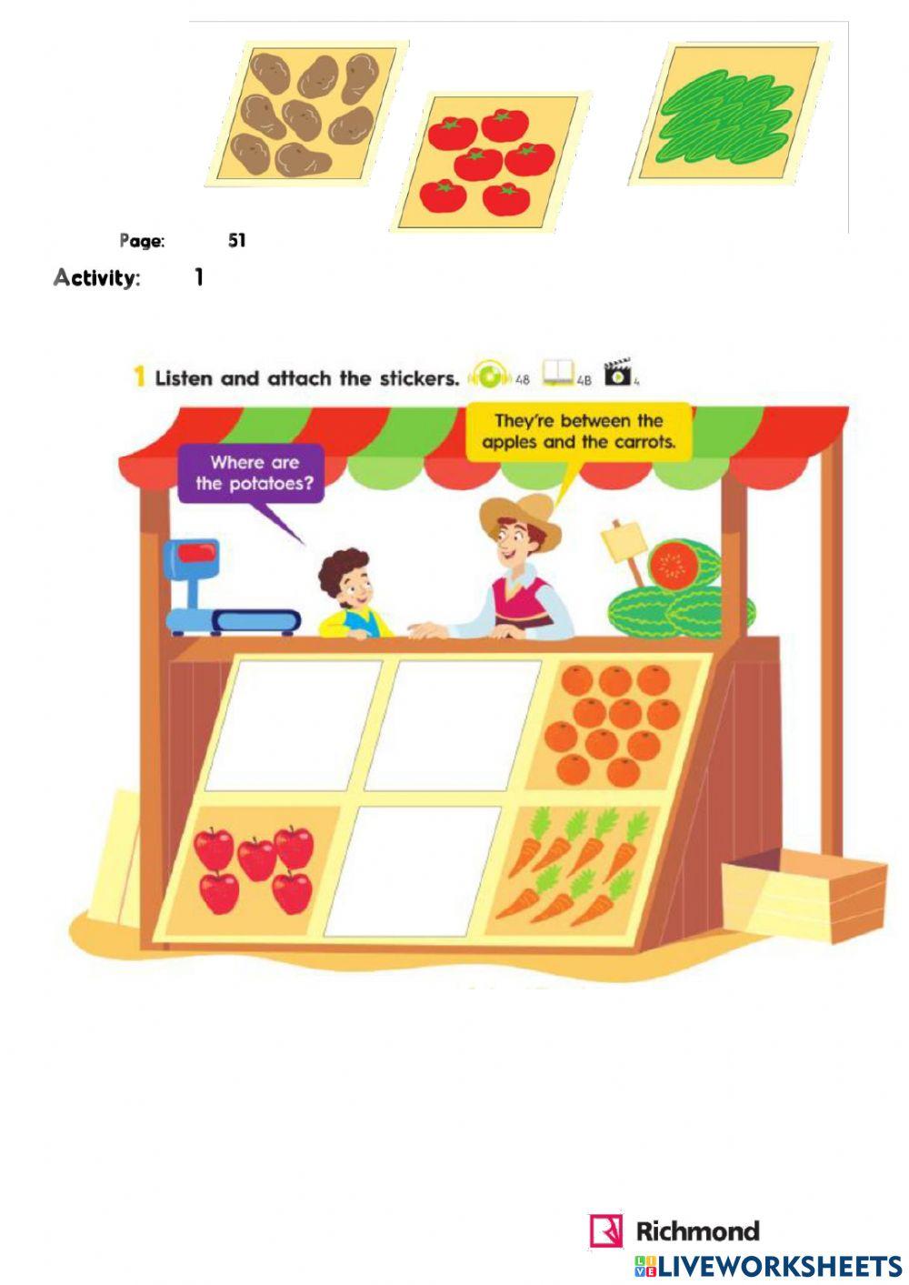 Kids 4 - Drag and drop the vegetables