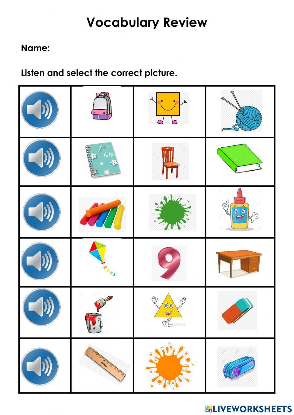 1st grade review worksheet | Live Worksheets