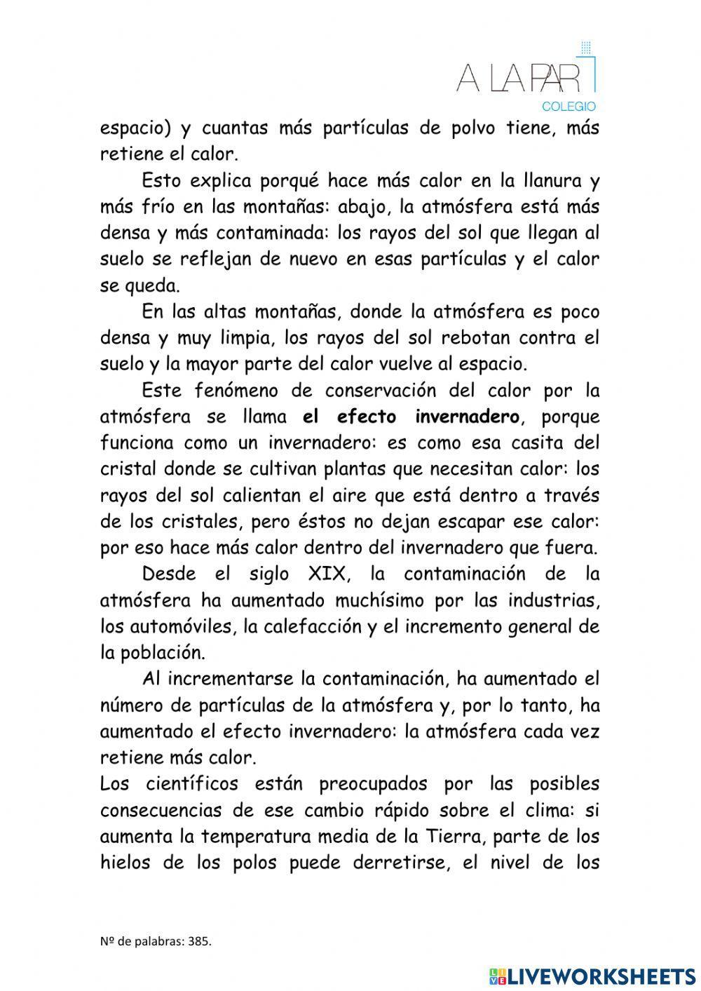 El cambio Climático