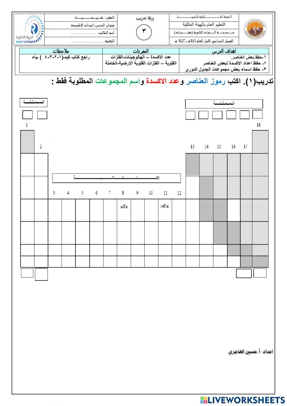 جدول دوري فاضي