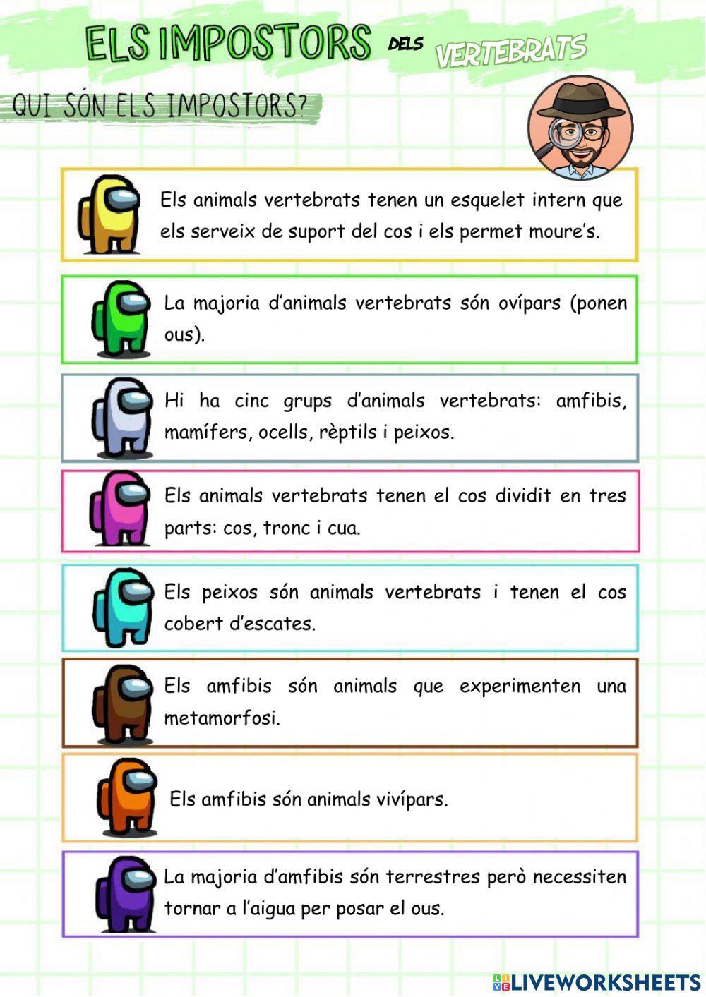 Els impostors dels vertebrats