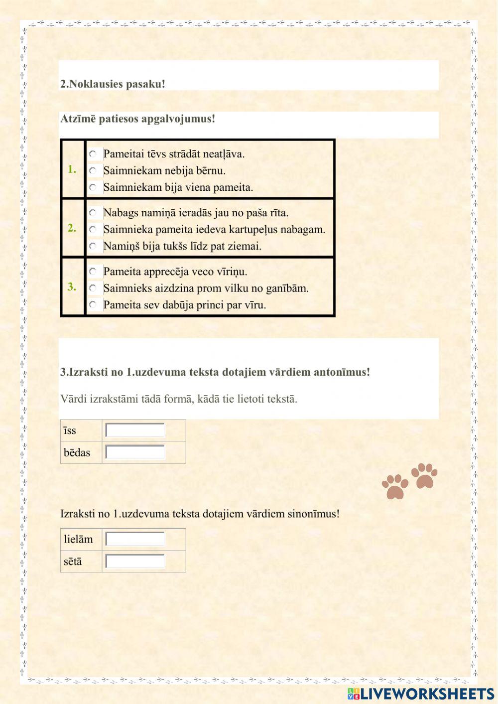 Diagnosticējošais darbs