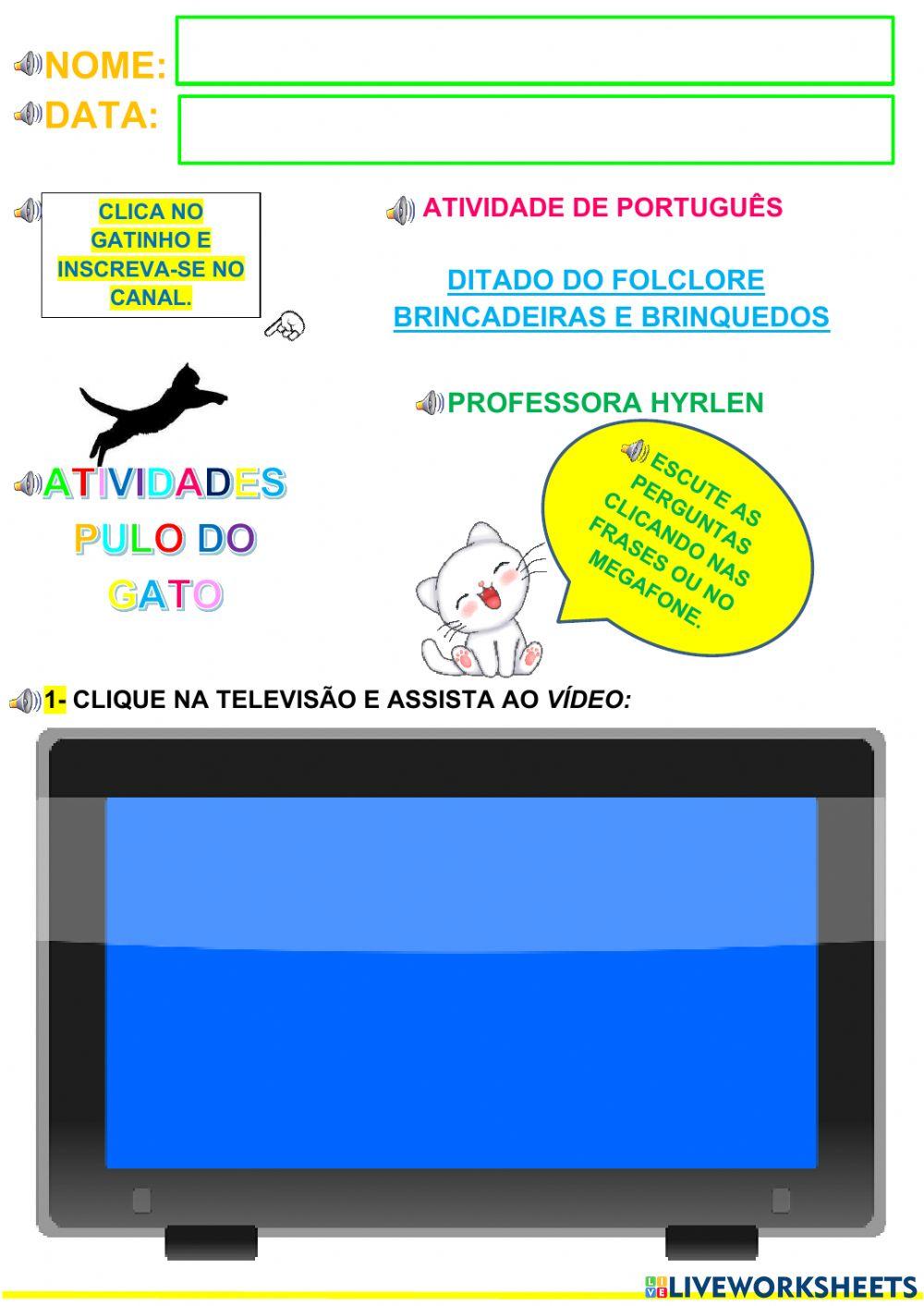 Ditado de brincadeiras e brinquedos 3