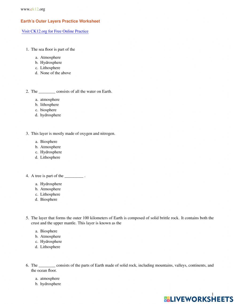 Earth's Outer Layers