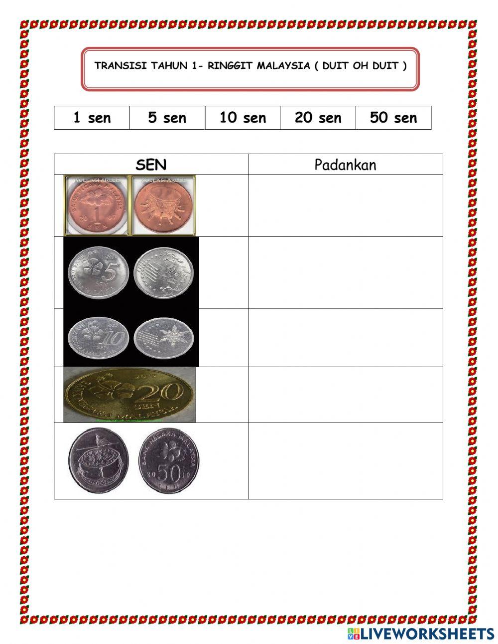 Transisi tahun 1- sen- wang kertas