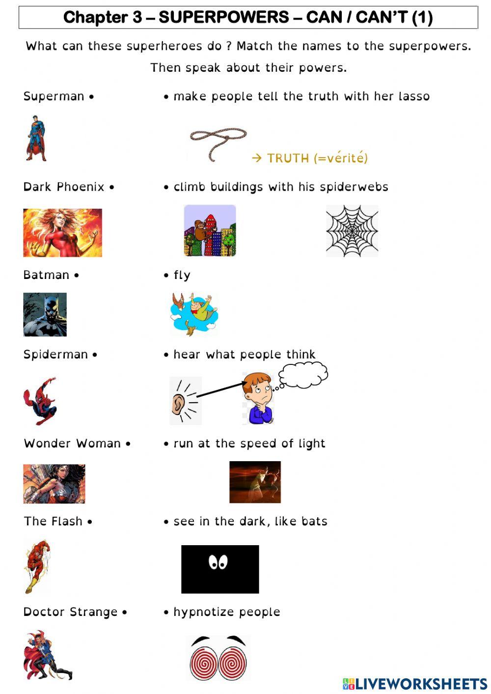 Superheroes: CAN-CAN'T