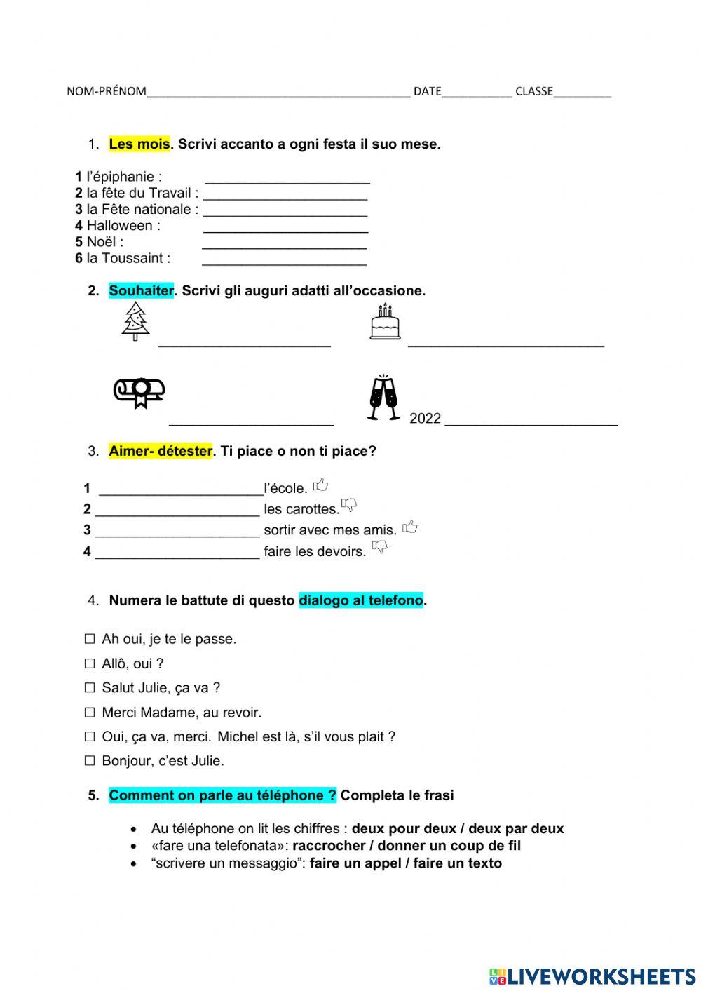 6A-Les fêtes et les invitations