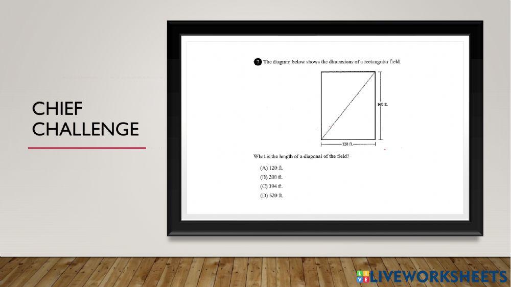 Pythagorean Theorem Review online exercise for Live Worksheets