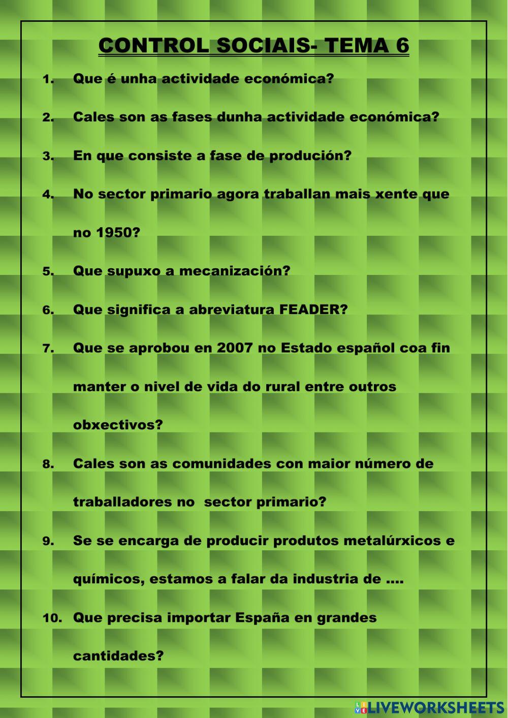 CONTROL SOCIAIS TEMA 6