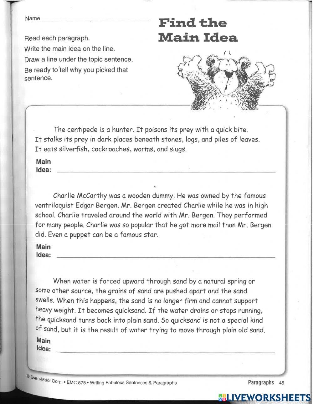 Finding the Main Idea