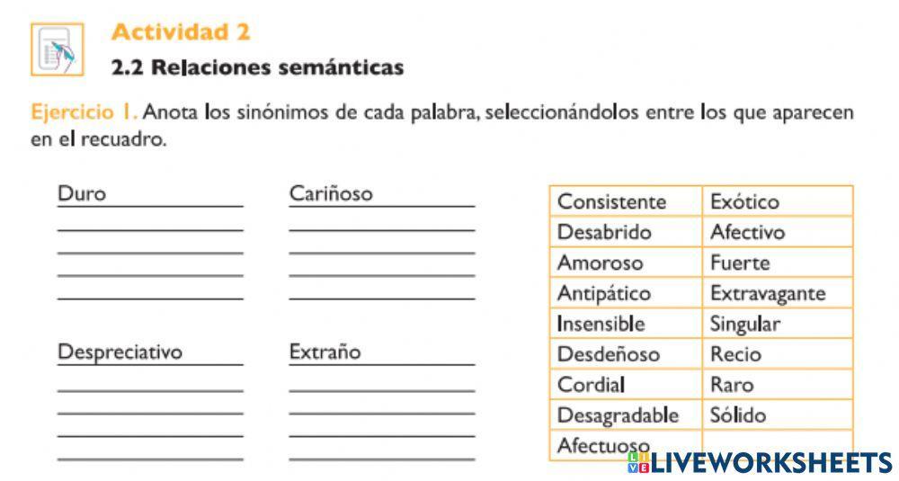 Relaciones semánticas