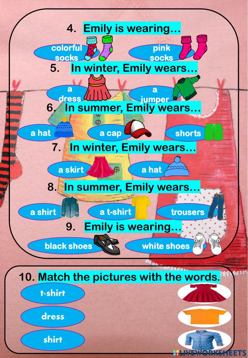 Emily's Closet - Reading Comprehension